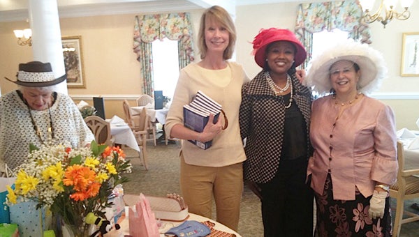 Jan Benjamin (white hat) hosted a Royal Baby Shower recently at Summit Hills Retirement Village in Spartanburg. (photo submitted)