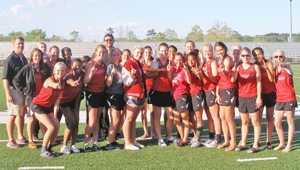 Landrum girls’ track and field team after their first 2A region championship. (photos submitted by Kelley Cash)