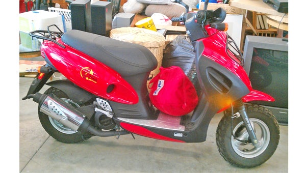 A nearly new 2002 Kymco Cobra Scooter with just 800 miles will be raffled off at the Glassy Mountain Fire Department’s Rummage and Bake Sale, Saturday, May 4, 7:30 am – noon.  Two helmets and battery charger are included. 