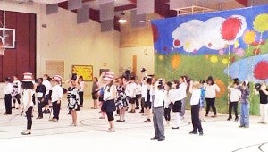 O.P. Earle Elementary students learn from Ballet Spartanburg. (photo submitted)