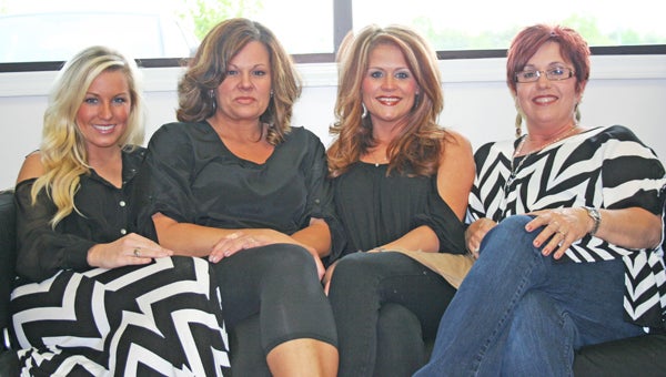 Jennifer Kilgore, Dianne Searcy, Brooke Ford and Erin Gibbs at Karma Salon & Boutique. (photo submitted)
