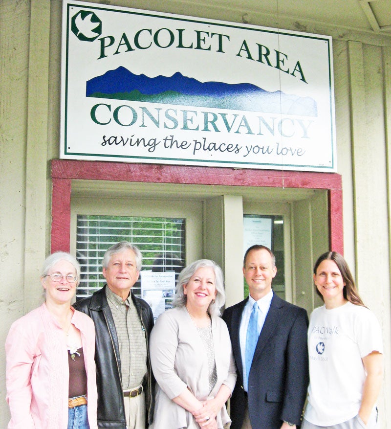 PAC board members with new executive director Mary Arrington Walter, center, Elizabeth Lamb, president; Tommy Lytle, treasurer; Jay Geddings, vice president; Pam Torlina, land protection specialist. (photo submitted)