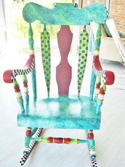 Chair to be raffled for Service Animals Project. 