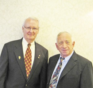 Shown are Rotary past president Don Lyons and Rotarian of the Year for Tryon, Dave Cornelius. (photo submitted)