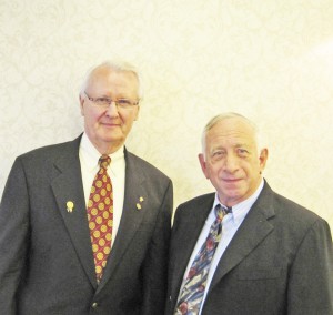 Shown are Rotary  past president Don Lyons and Rotarian of the Year for Tryon, Dave Cornelius. (photo submitted)