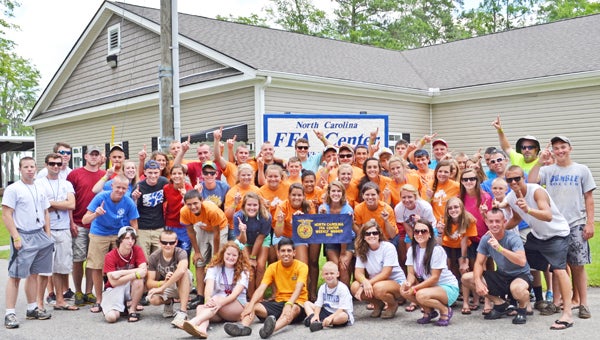Polk County High School students at North Carolina’s FFA Center for camp earlier this summer. (photo submitted)