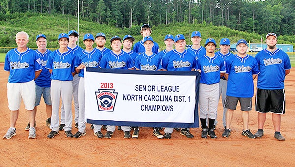 Polk County 15-and 16-year-olds on senior league district champion team. (photo submitted)