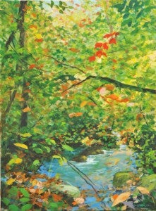 Fall at Cedar Creek, oil on canvas. 
