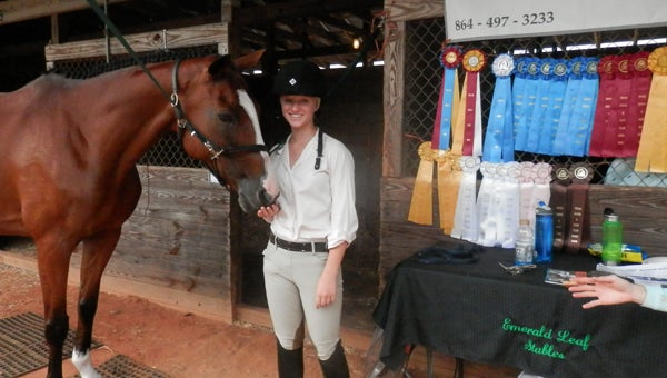 Claire Kaplan with her horse, Mia Bella. (photo submitted)