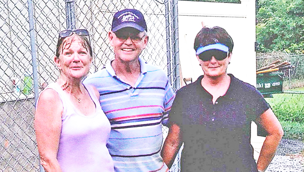 Heidi Mendez, DeHaven Batchelor and Deborah Batchelor lended their hardwork and donations to making the HOPE for Paws kennel at Steps to HOPE a reality. (photo submitted by Debra Backus)