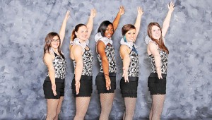 Dance Dynamics’ Senior Team, left to right, Nora Contreras, Keileigh McMurray, Aliyha Mullins, Lindy Wicklund and Juliet Taft. Not pictured is Samantha Haase.