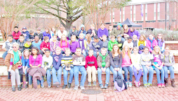 Tryon Elementary School fifth-graders pose for a picture on the campus of Western Carolina University. (photo submitted by Denise Cochran)
