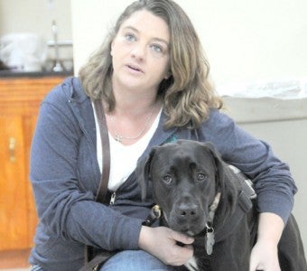 Jennifer Norris with assistance dog Onyx. (photos by Kirk Gollwitzer)