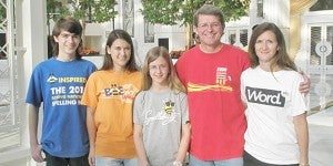The Bridwell family have attended six national spelling bees. (photo submitted)