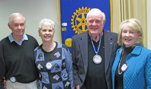 Left to right are Joe Boals, coordinator of the Gift of Life program, Carol Browning, Foundation treasurer, Charles McKeller, and Joann McMillan, vice chair. (photo submitted by Art Brown) 