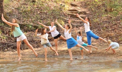 The Dancer’s Extension in Saluda chose the Green River as their outdoor venue for this year’s National Water Dance. (photo submitted by Micah Parsons) 