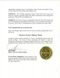 Preserve Tryon's History Week  Proclamation by Mayor-2014 05 20-finalized with signature and seal (1)_Page_2