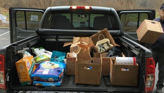 Donations ready to go to Outreach