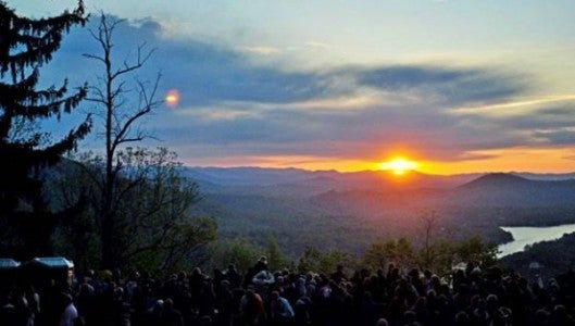 Chimney Rock’s Easter Service features spectacular scenery, inspiring message and bagpipes.