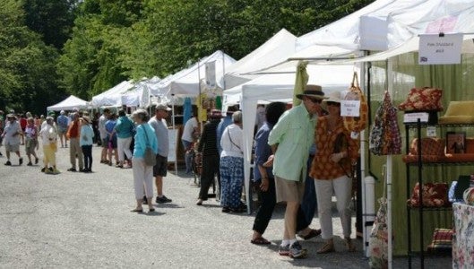 Thousands visit the variety of art booths