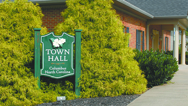 The Town of Columbus will soon get a new flag. Pictured is the draft flag presented to town council last week. Council decided to add the year the town was founded, 1855, to the flag. (design submitted by John Vining)