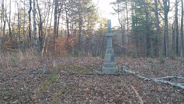 The Town of Columbus is currently researching the possibility of extending Catherine Drive through a cemetery that separates the two sections of road in the Holly Hill subdivision. (photo by Leah Justice)