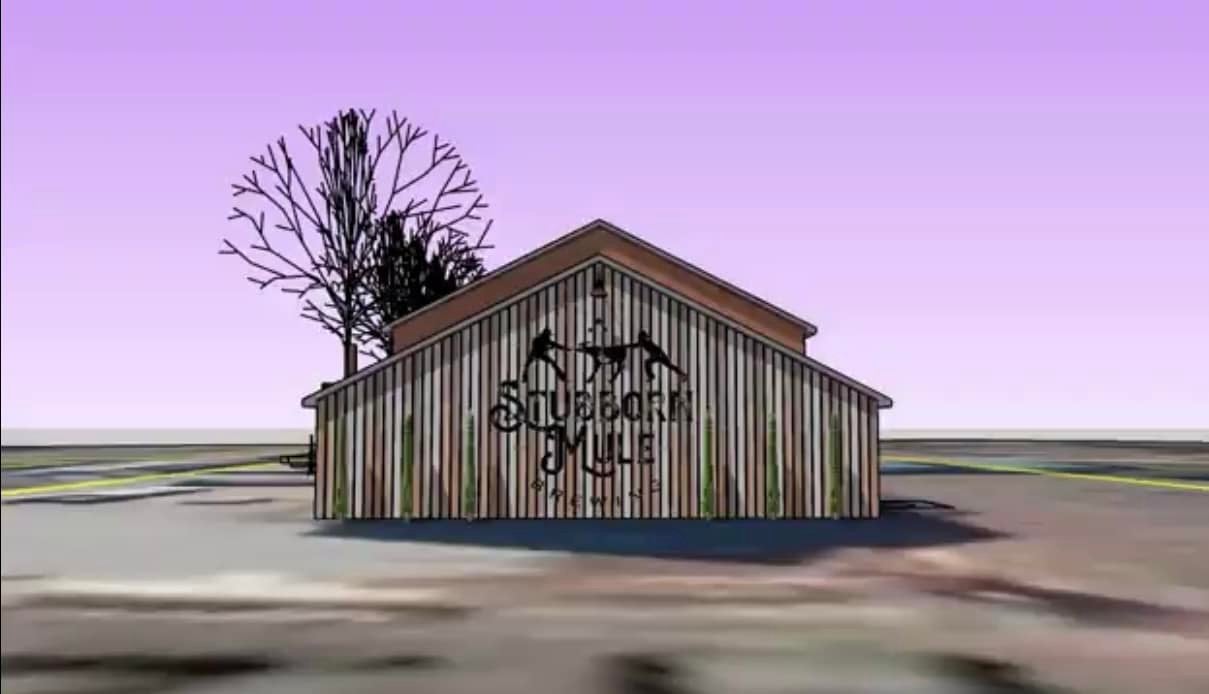 An example of what the exterior of Stubborn Mule Restaurant and Brewery will look like after renovations