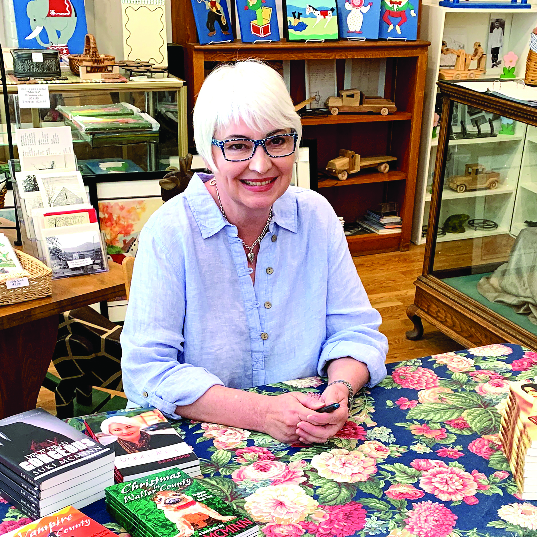 Susan McNabb Fourth Friday book signing at The Book Shelf The Tryon