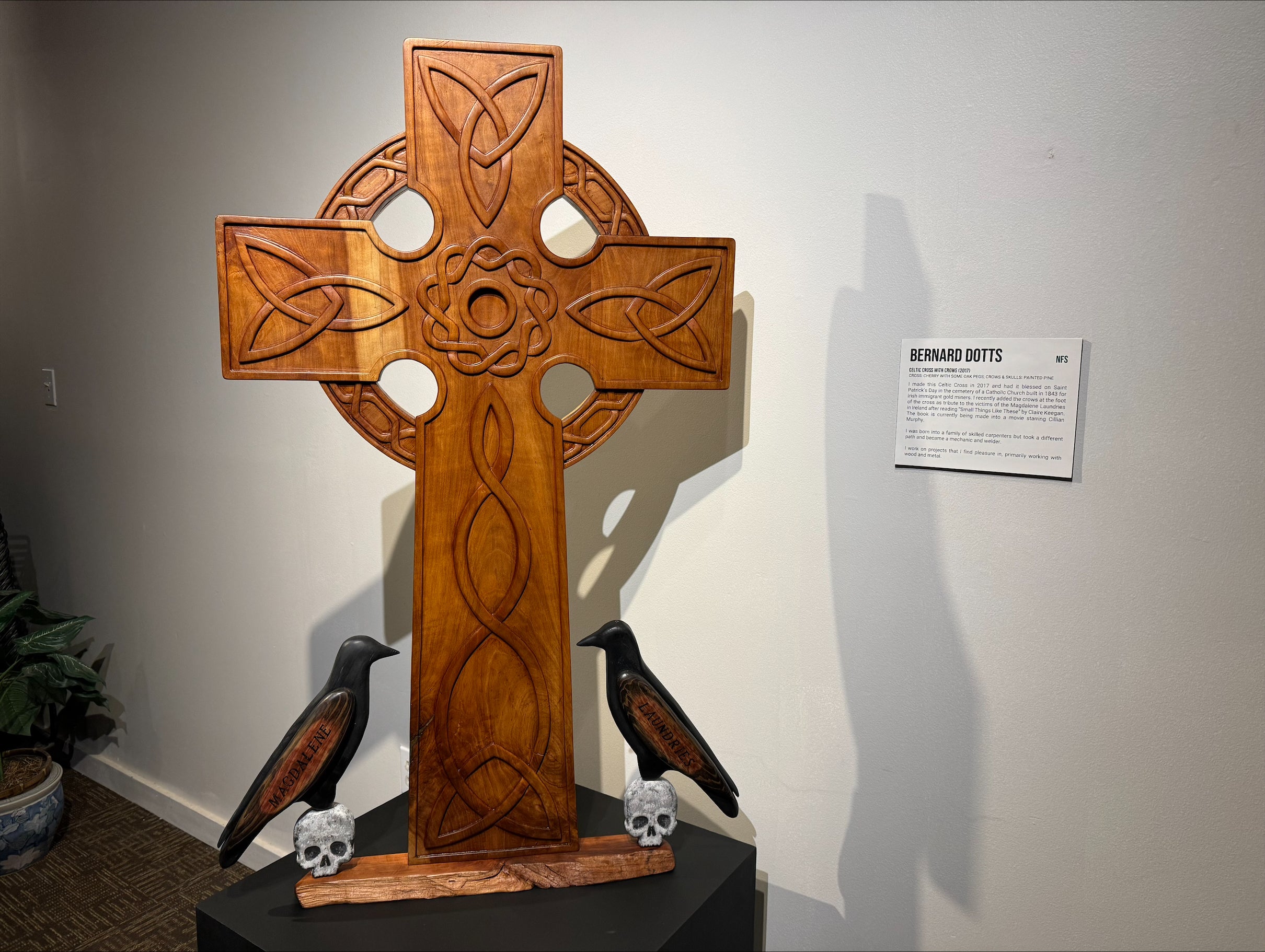 Celtic Cross sculpture on display at TACS to mark St. Patrick’s Day